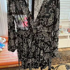 Black and White Floral Dress